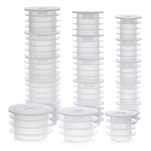 Juvale Medicine Bottle Adapter for Syringe - 45 Pack, 17/21/24 mm, Clear Polypropylene - Press-In Bottle Adapter for Oral Syringes - For Pediatric & Veterinary Dosing