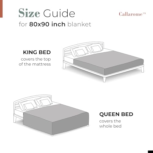 Callarome Waterproof Blanket for Bed & Couch Protection, Grey, 80"x90" - color: Warm Gray / Cool Gray, size: 80x90 inch