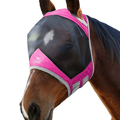 Harrison Howard CareMaster Pro Luminous Fly Mask Large Eye Space Standard Flamingo Extra Full Size - color: Flamingo, size: Extra Full (X-Large)