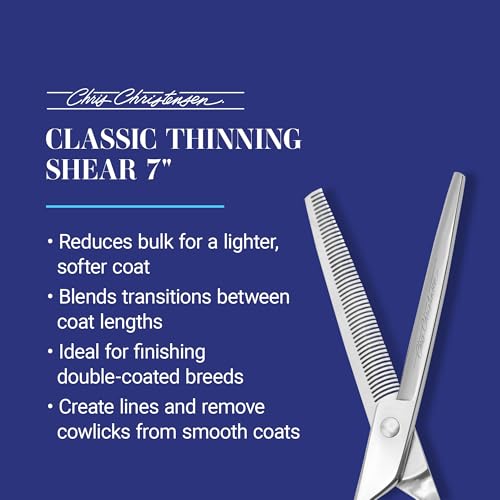 Chris Christensen Classic Series Grooming Shears, Full Set of Shears With Case, Groom Like a Professional, Any Skill Level, Made From 440C Japanese Steel - size: 7-8.5 inch Set of all 4 Shear Types