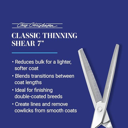 Chris Christensen Classic Series Grooming Shears, Full Set of Shears With Case, Groom Like a Professional, Any Skill Level, Made From 440C Japanese Steel - size: 7-8.5 inch Set of all 4 Shear Types