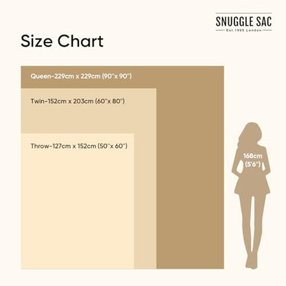 Snuggle Sac Fluffy Bedding Blanket Twin Size, Soft Luxurious Knit Throws, Fuzzy Microfiber Blankets for Couch, Sofa, Bed, Cream Beige, 60x80 inches - color: Cream/Beige, size: Twin(60"x 80")