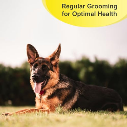 Professional Dog Brush for Shedding, Undercoat Rake for Medium and Long Haired & Double Coated Dogs, Double Sided Design with 12+23 Blades