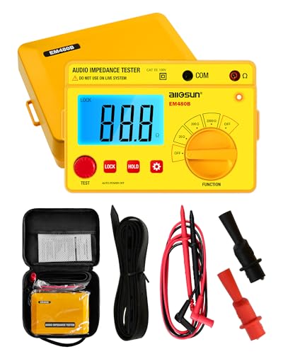 ALLOSUN - EM480B Audio Impedance Tester Digital LCD Insulation Resistance Megohmmeter Meter Tester with Bag