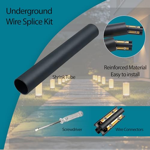 2 Sets Underground Wire Splice Kit for Electrical Cable Repair, 600V Max