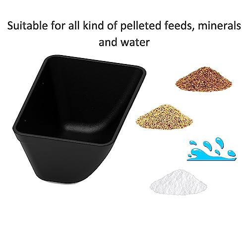 Fence Hanging Chicken Feeder for Duck, Piglets, Goat Feeder Poultry Feeding Container for Livestock Feed Trough Water Bucket(2)
