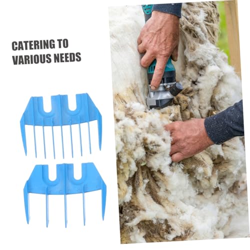 2pcs Sheep Shear Guide Combs: 5 and 9 Tooth Blue Clipper Guards