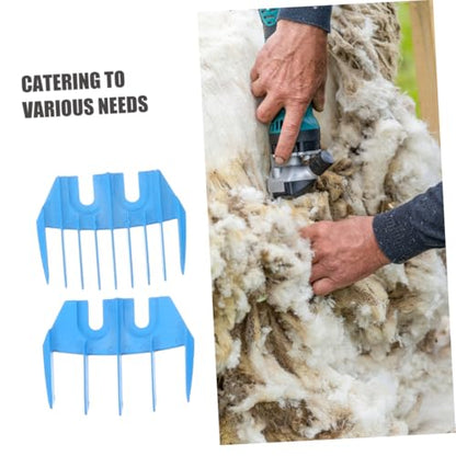 2pcs Sheep Shear Guide Combs: 5 and 9 Tooth Blue Clipper Guards