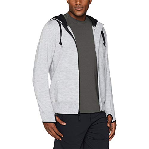 Merino Wool Hoodie - Expedition Heavyweight - Fleece Brushed Sweatshirt - color: Ash Gray, size: Medium