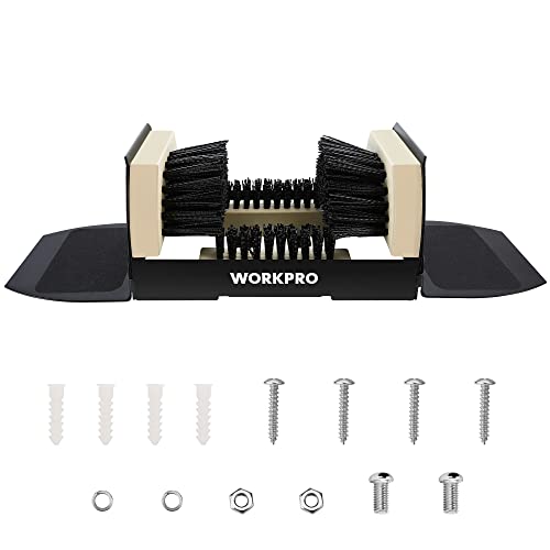 WORKPRO Boot Cleaner, Heavy Duty Shoe Boot Scrubber & Scraper Brush Outdoor - style: wide