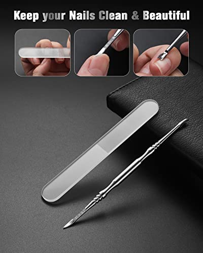 FERYES Pedicure Knife Ingrown Toenail Kit, 7 PCS Professional Pedicure Tool Toenail Grooming Kit, Top Notch Foot Blade, Super Sharp Toenail Clippers (Leather case included) - size: 7PCS