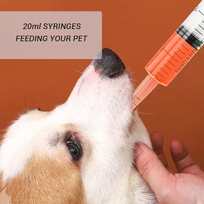 100 Pack 20ml Syringes with Cap for Liquid, 20cc syringe Whole Pack Bulk Sterile Sealed, No Needle - color: 20ML, size: 100 pcs