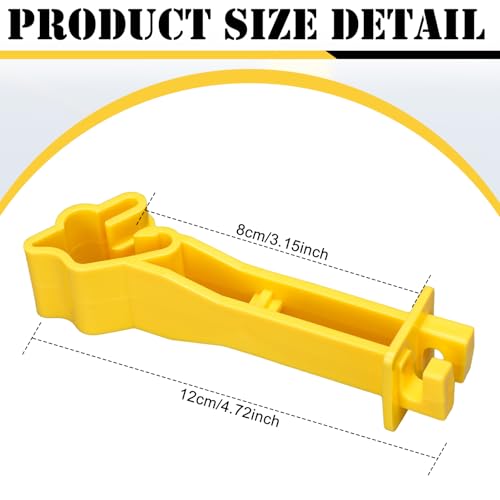 Outus 25pcs Reversed Extender Electric Fence TPost Insulators Snap, Yellow - color: Yellow