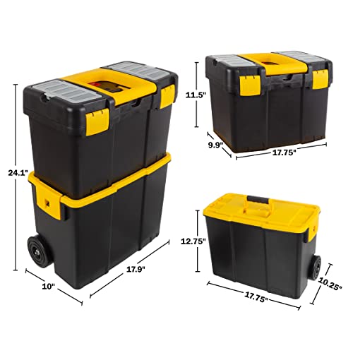 Stalwart Portable Tool Box with Wheels - style: 2-in-1