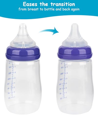 Silicone Nipple for Lansinoh Anti-Colic Baby Bottle, Slow Flow, Size S, 1m+, 6 Count - color: 1m+, S