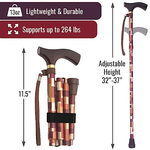 Switch Sticks Folding Walking Cane For Women & Men - color: Maple