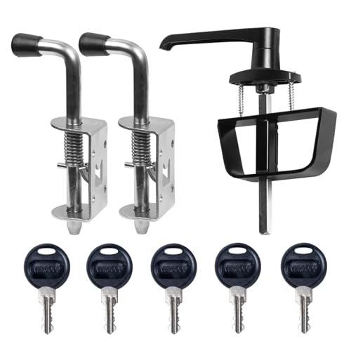 Shed Door Hardware Kit with Hinges, Latch, Lock, and Handle - Complete Gate Hardware Set for Your Shed Door