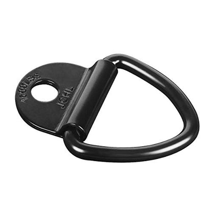 Cargo Tie-Down Anchors, 4PCS 2" Black Steel V-Ring Bolt On Trailer Cargo Rope Bolt on Surface Mounting Clip Truck Load Anchor Point Lashing Ring for Trailers Trucks Warehouses - color: 4-Pack