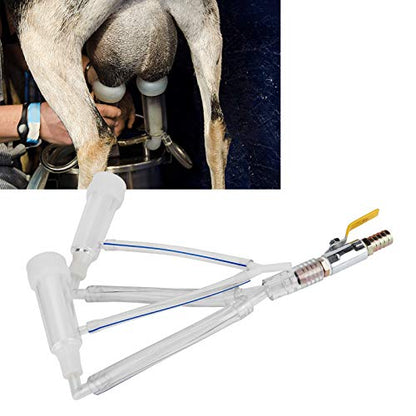 Goat Sheep Milker Claw Kit,Goat Sheep Milker Machine Parts,Sheep Milking Cluster Groups Replacement Milking Teat Cup Milk Collector,Farm Supplies Accessories for Goat Mobile Milking