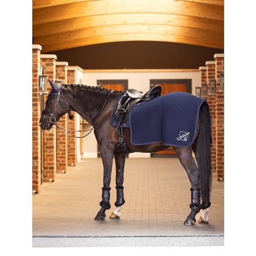 LeMieux Arika Clima-Tek Exercise Quarter Sheet - Horse Blanket - Navy - X-Large - size: X-Large