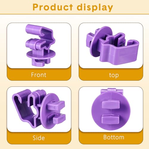 Geiserailie 200 Pcs Purple T Post Insulators Electric Fence Posts Electric Fence Insulators Wire Standard Snug Fitting T Post Clips for Agricultural Ranchers - color: Purple