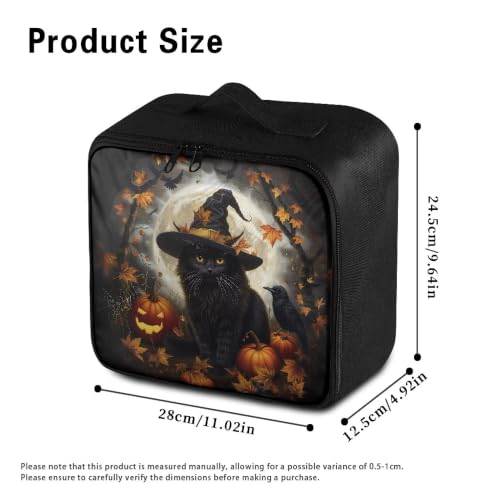 Halloween First Aid Bag Dogs Black Cat Empty Medical Supplies Organizer Bag Portable Trauma Kit for Home Office Kitchen Traveling Camping - color: Halloween Black Cat