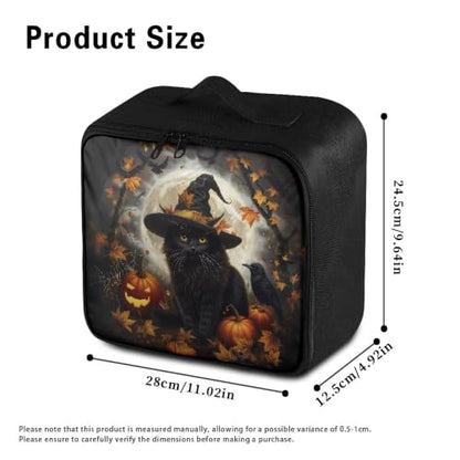 Halloween First Aid Bag Dogs Black Cat Empty Medical Supplies Organizer Bag Portable Trauma Kit for Home Office Kitchen Traveling Camping - color: Halloween Black Cat