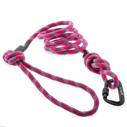 Embark Dog Leash - Heavy Duty Tough Nylon Training Lead for All Dog Breeds | Mountain Climbing Rope with Heavy Duty Locking Carabiner - Strong & Durable Nylon Pet Leash - 6 FT - Pink - color: Pink