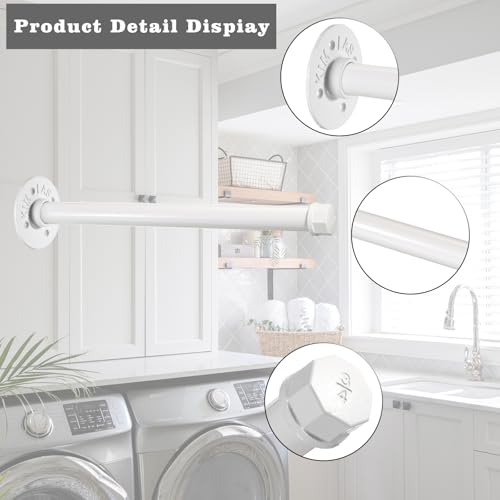 Sumnacon Wall Mounted Clothes Rack for Wardrobe, 2Pcs 14 Inch, White - color: White, size: 14 Inch