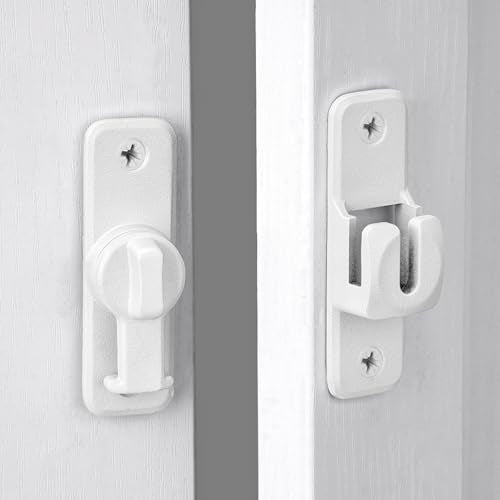 Matte White 90/180 Degree Flip Latch,Zinc Alloy Barn Door Latch - color: Matte White
