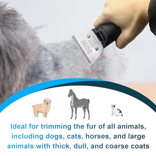 30W Dog Grooming Wide Blade,Detachable Pet Dog Grooming Blades,Compatible with Andis,Oster A5,Wahl km10 Clippers.Cutting Length 1/50"(0.5mm) - color: 30w