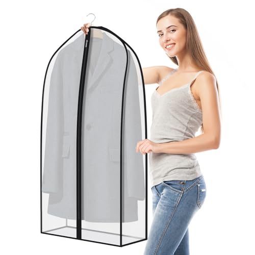 Zilink Suit Bags for Closet Storage Dust Covers for Hanging Clothes 43 in - size: 43"-2pcs