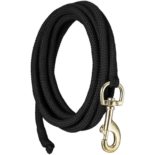 Tough 1 Mini Cord Lead w/Brass Bolt Snap - color: Black