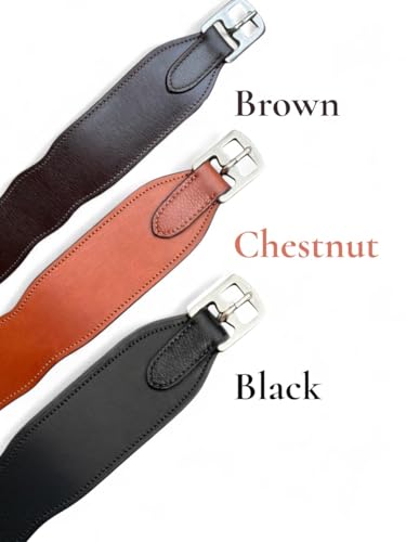 Majestic Ally Wide Body English Stirrup Leathers for Equestrian Riding, Black, Brown, Chestnut, 48-54-60 Inch - color: Black, size: 54"