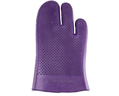 Grewal® Equestrian Grooming Bundle Kit - Comfy Pet Grooming & Bathing Glove - Oval Face Soft Bristles - Great for Thin & Sensitive Skin (Purple) - color: Purple