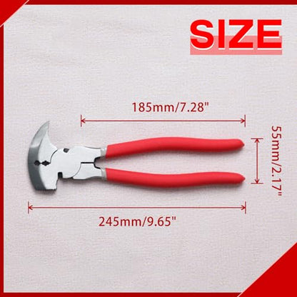SPEEDWOX Multi Tool 9.5-Inch Fencing Pliers With Hammer Fence Cutter Nail Puller Wire Cutting Hammer Head Pliers - style: 9.5" Fence Pliers