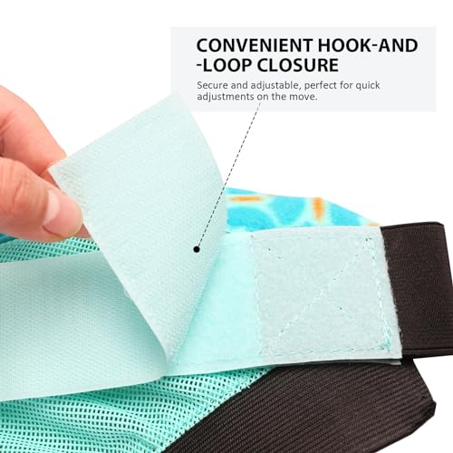 Harrison Howard Cattle Livestock Fly Mask Breathable Mesh Padded Edging with Fun Patterns Large Spacing Forelock Opening Design Adjustable Fit for Cattle Mint - color: Mint
