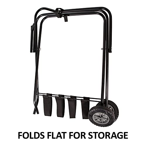 EASY-UP Portable Saddle Rack Stand on Wheels | Folding English & Western Saddle Holder | Horse Tack Room Storage | 8' All-Terrain Rolling Tires