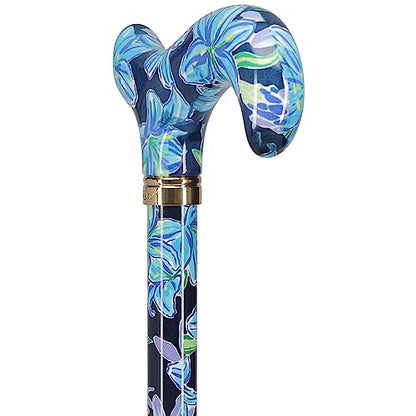 Royal RC Canes Walking Sticks for Men and Women - Stylish Designer Fashionable Adjustable Derby Canes - Lightweight Aluminum Cool Walking Sticks with HD Patterns - color: Dark Blue (Multicolor)