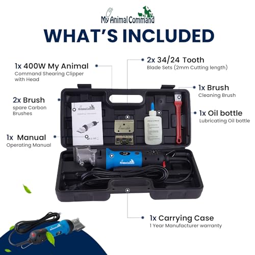 My Animal Command Professional Horse Clippers Kit Heavy Duty 110V 400W