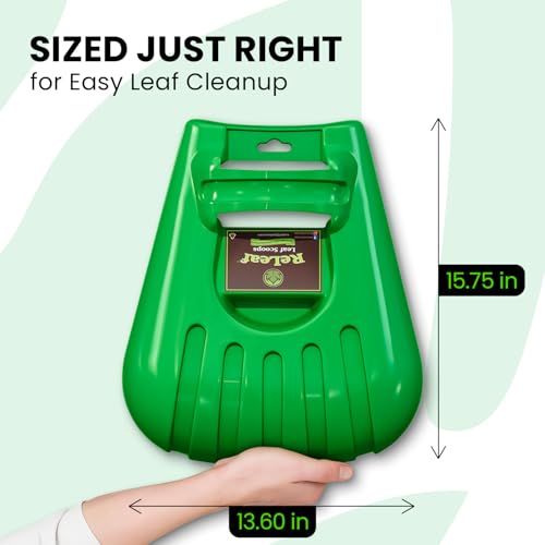 GARDEASE Leaf Scoops, Ergonomic Large Hand Held Rakes for Yard (1 Pair) | Closed-claw design scoops leaves and grass fast, wet or dry. Also great for mulch, compost, fruit picking and pet cleanup.