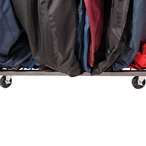 EASY-UP Pro Series Rolling Blanket Hanging Rack | Portable Rolling Design | Holds 12 Blankets | Locking Caster Wheels | Grid Floor Layout | 7-Year Warranty
