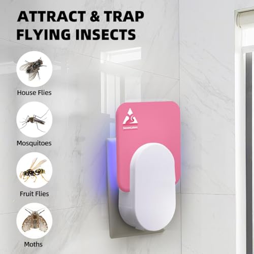 36 Pcs Sticky Refill Glue Cards, Compatible with Safer Home SH502, Dynatrap DT3005W-DS3, DT23005-06, Targets Moth, Fly, Mosquito, Gnat and More, Safe and Super Sticky (Peach Pink) - color: Peach Pink