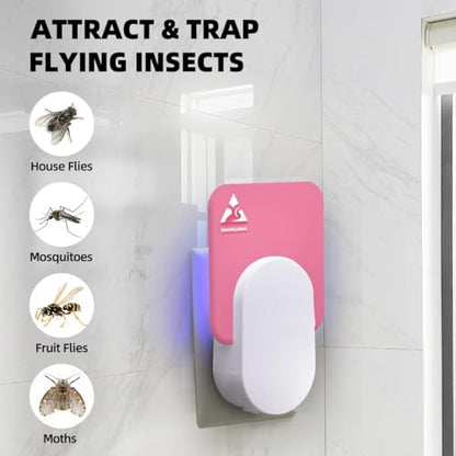 36 Pcs Sticky Refill Glue Cards, Compatible with Safer Home SH502, Dynatrap DT3005W-DS3, DT23005-06, Targets Moth, Fly, Mosquito, Gnat and More, Safe and Super Sticky (Peach Pink) - color: Peach Pink