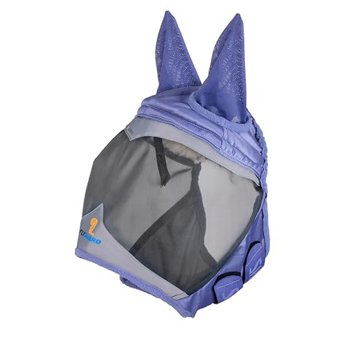Shires FlyGuard Pro Fine Mesh Fly Mask with UV Protection Sky/Extra Extra Full/Ears - color: Sky, size: Extra Extra Full