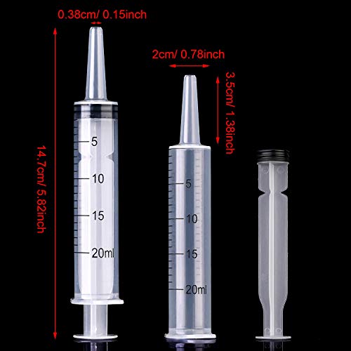 Frienda 20 Packs Syringes Without Needles 20 Ml - size: 20 ml