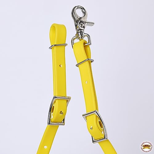 HILASON Western Horse Biothane Leather Rein, Full Size - color: Yellow