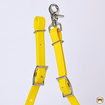 HILASON Western Horse Biothane Leather Rein, Full Size - color: Yellow