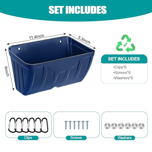 Chicken Feeder Waterer,Duck Feeder,Hanging Goat Feeder,5 Quart*3 Pack,Blue - color: 3 Pack Blue