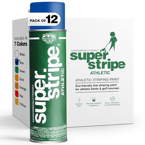 Fox Valley Athletic Field Striping Paint 18 oz Pack of 12, Blue - color: Athletic Blue